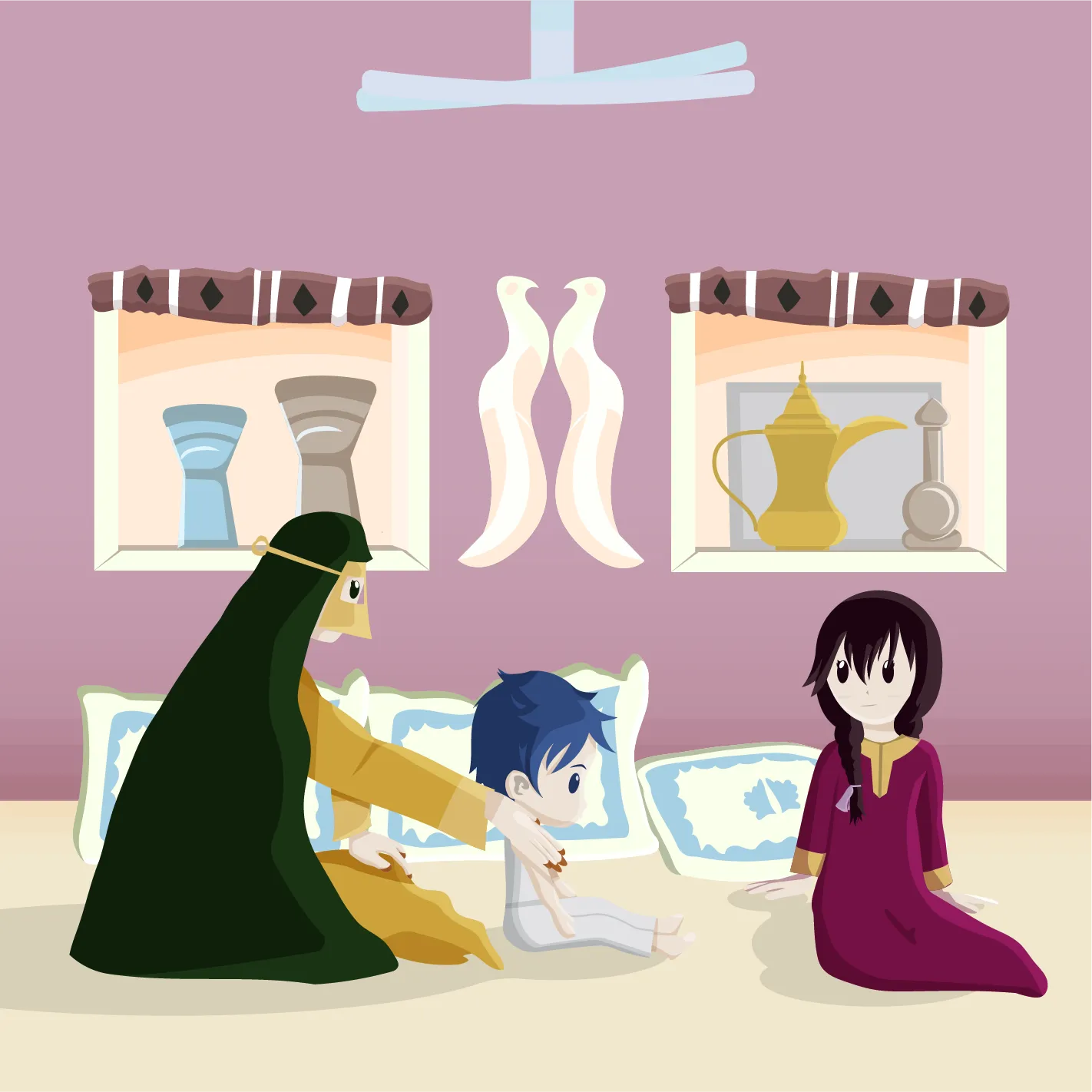 Qatari-themed game art